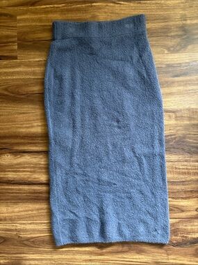 Express Blue-Gray Pencil Midi Skirt